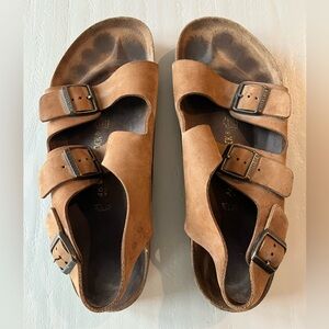 Vintage Birkenstock Milano Men’s Brown Leather Sandals | 46
